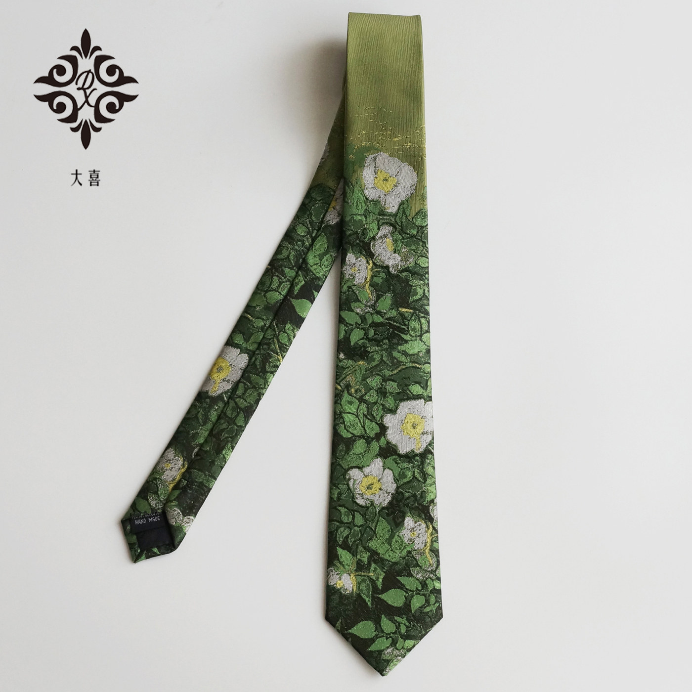 大喜原创梵高油画【野玫瑰】领带