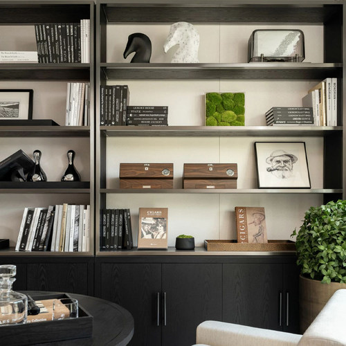 样板间客厅书柜书架书本摆件