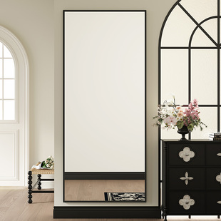 小户型壁挂全身镜真实不变形穿衣镜现代简约风定制镜子上墙家用