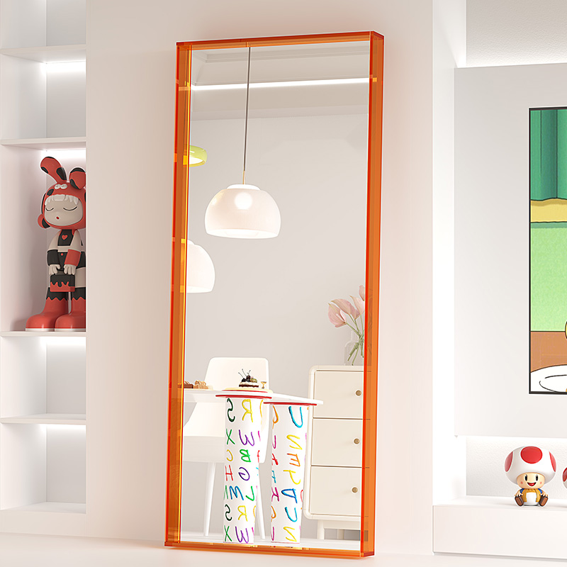 家用落地镜子全身镜真实不变形卧室试衣镜轻奢高级感入户穿衣镜