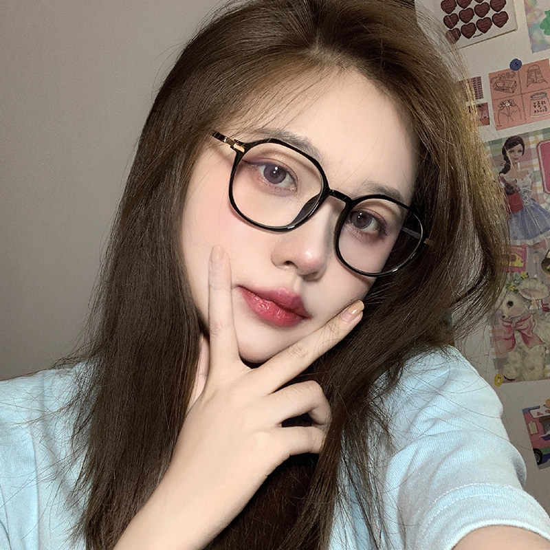 韩版黑框眼镜框ins风超轻防蓝光辐射眼镜近视可配有度数潮流时尚