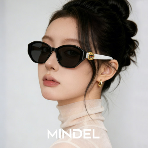 法式复古猫眼墨镜女高级感适合方圆脸遮阳防晒太阳镜海边防紫外线
