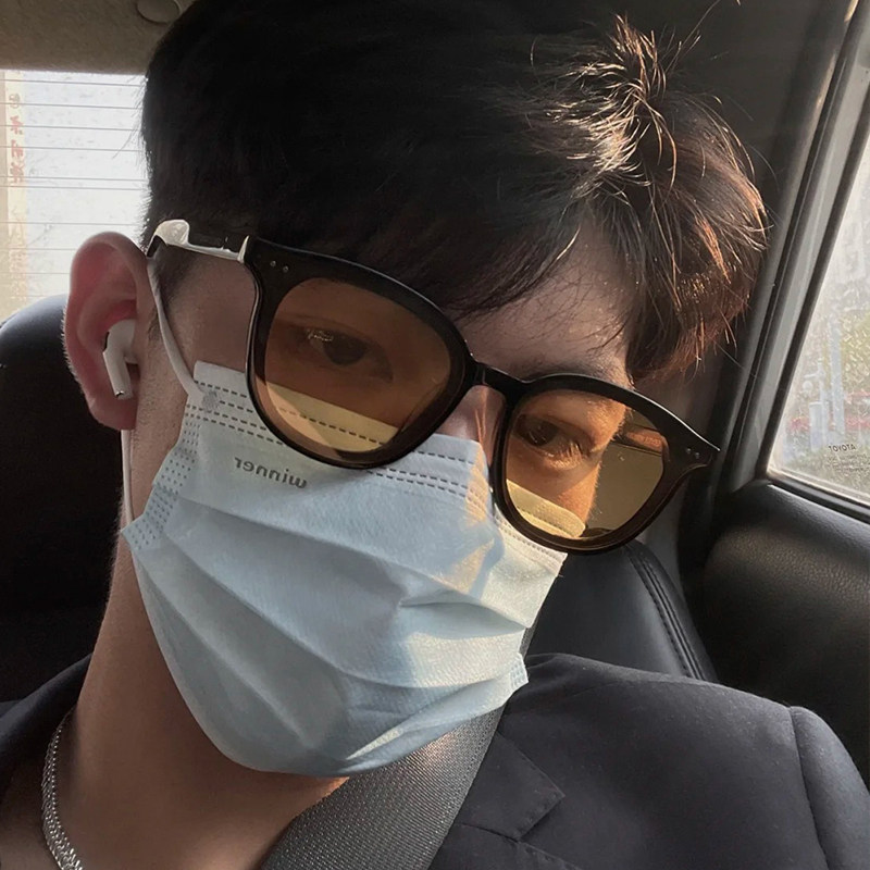 墨镜男士潮流ins时尚帅气网红黄色太阳眼镜女夏拍照个性防紫外线