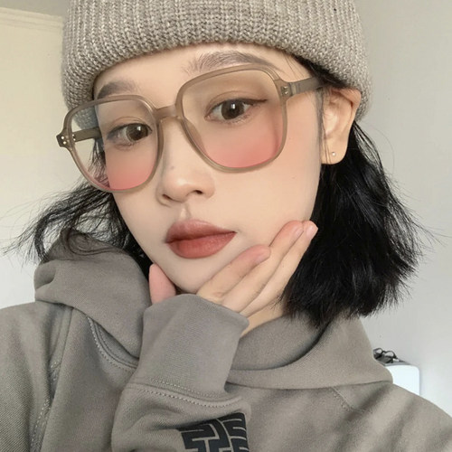 大框腮红眼镜女素颜神器