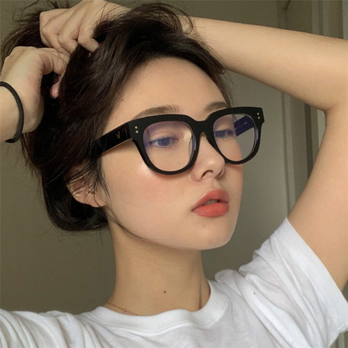 黑框大框护眼防蓝光网红度数眼镜