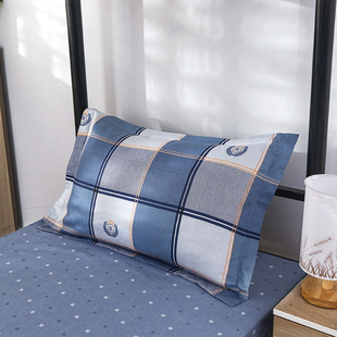 格子纯棉学生宿舍床上三件套全棉简约条纹床单被套男生3单人六件