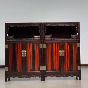 红木家具大红酸枝独板万历柜黑飘红中式储物柜收纳柜储藏柜子无补