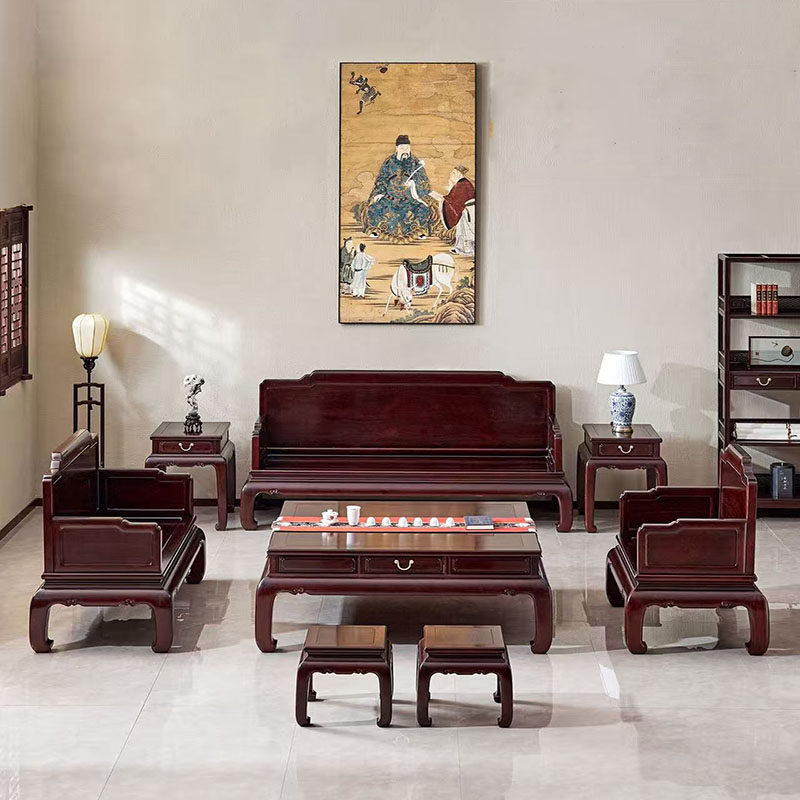 赞比亚紫檀明式沙发123八件套新中式经济型客厅沙发组合红木家具,住宅家具,红木沙发,淘宝优惠券,粉丝福利购,淘宝优惠卷