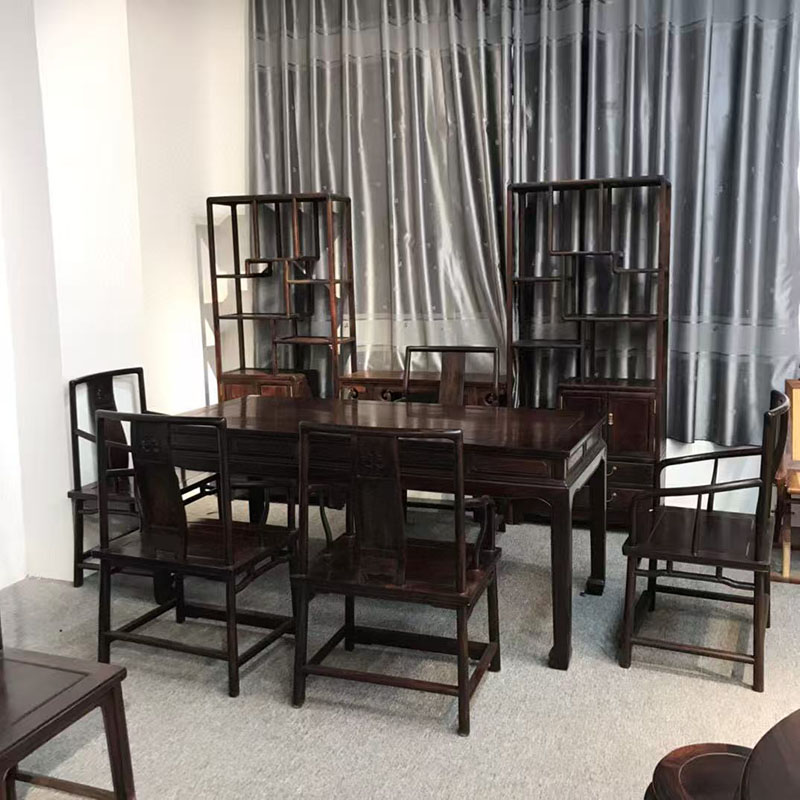 红木家具大红酸枝干泡茶桌六件套中式茶桌椅组合客厅泡茶桌茶艺桌