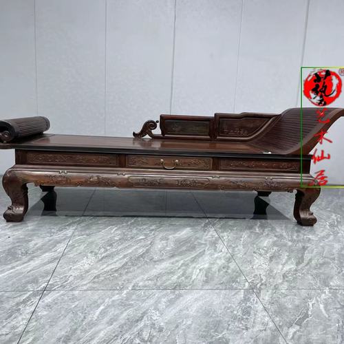 红木家具大红酸枝贵妃躺椅美人榻交趾黄檀中式太妃椅贵妃床