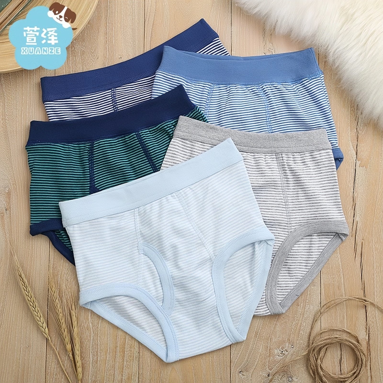 彩条纯棉男女童青少年儿童三角内裤条纹小中大童学生短裤夏季薄款,童装/婴儿装/亲子装,内裤,淘宝优惠券,粉丝福利购,淘宝优惠卷
