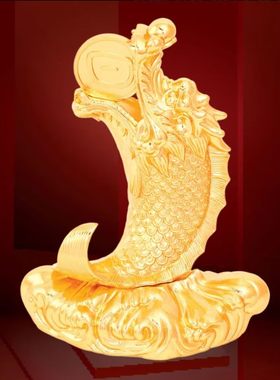 李居明2026马年吉祥物龙马精神年运摆件鱼跃龙门客厅办公室摆设