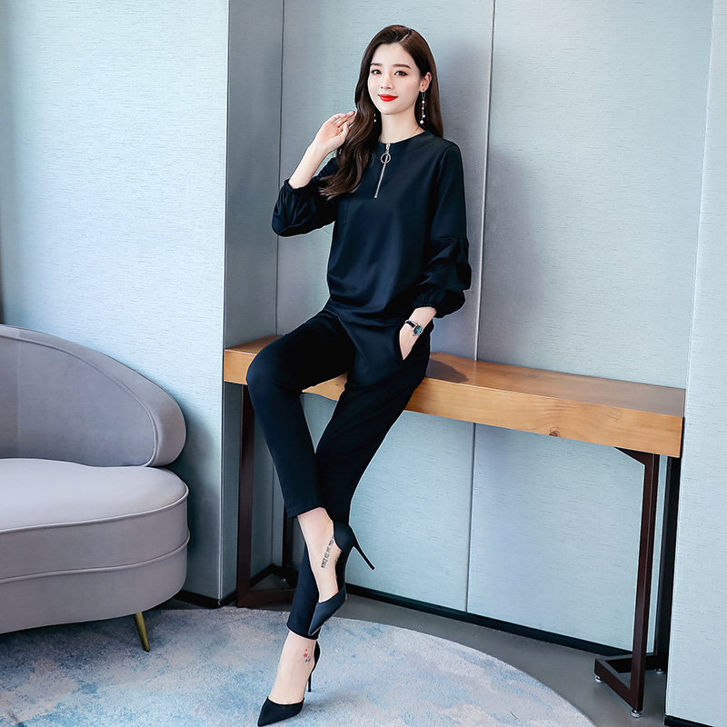 春季女装运动休闲套装气质春秋2023新款两件套减龄大码洋气太