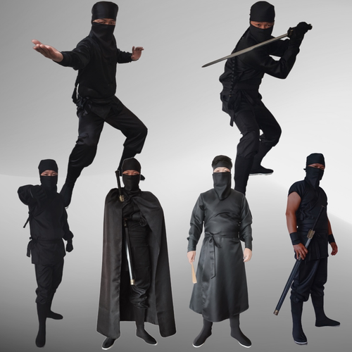 黑衣人蒙面刺客角色扮演类演出服