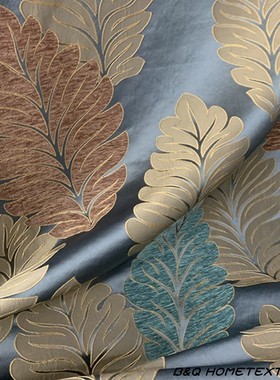 奢华高端雪尼尔绒面提花2.8米窗帘布料客厅沙发抱枕桌旗装饰面料