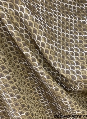 现代休闲几何鱼鳞沙发套面料时尚简约客厅酒店窗帘样板间抱枕布料