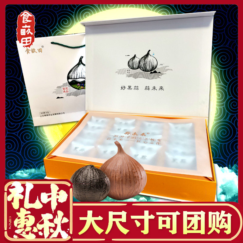 独头黑蒜礼盒山东济宁特产特色礼品中秋春节新年独立装磁吸包邮