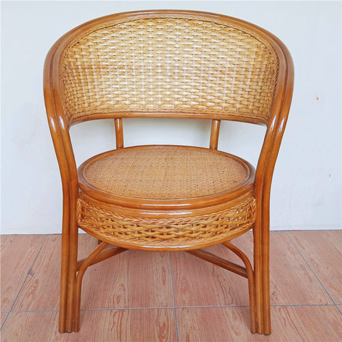 天然藤椅休闲椅编织藤椅子靠背椅