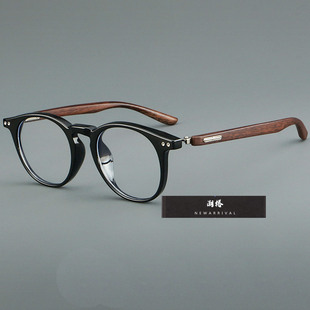 新款 超轻TR90黑框眼镜女圆框素颜百搭防蓝光眼镜男斯文小框近视镜