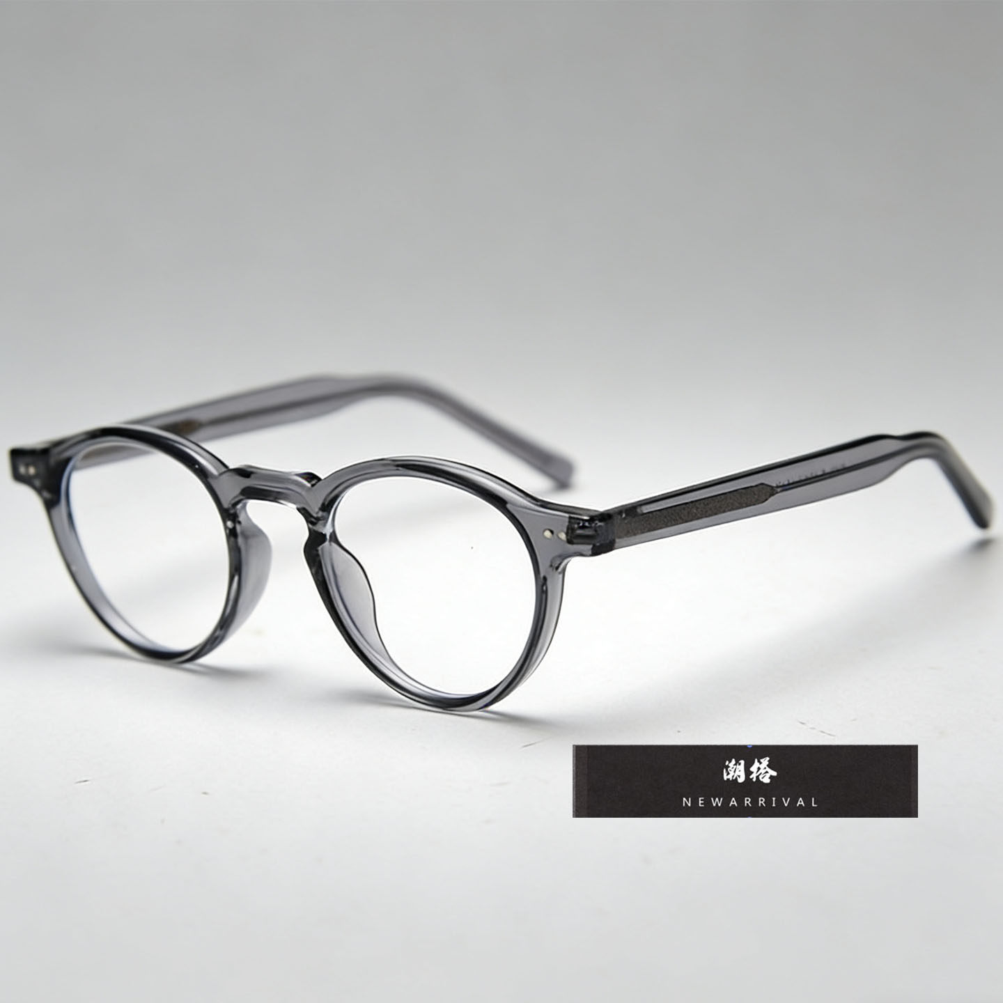 复古椭圆磨砂黄色眼镜框男女文艺玳瑁色近视平光镜配高度数小脸潮