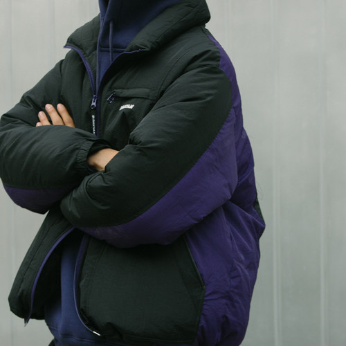 DAKYAM立领冬季宽松加厚拼接夹克