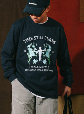 DAKYAM(达人)Mandala Walk Forward 曼陀罗花中漫步印花长袖TEE恤