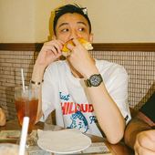 Let 美式 DAKYAM Chill Dude 复古三文治小孩头像全棉短袖 TEE恤