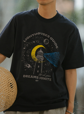 DAKYAM(达人) 2025S/S Guiding Light Tee 灯塔指引星空印花TEE恤