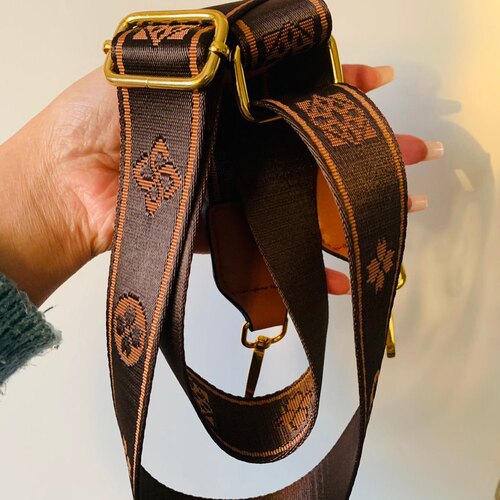 复古包带长款高档老花包带子斜挎单肩包带单肩斜挎自由调节