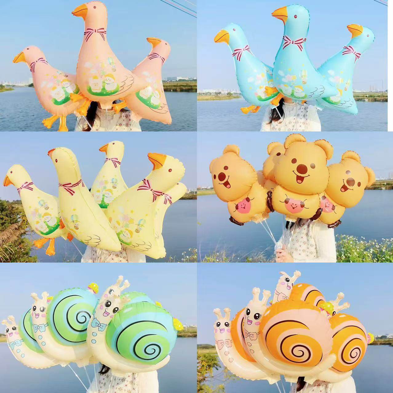 大号夹片手持棒拖杆动物铝膜气球大鹅袋鼠蜗牛蛇商场活动地摊热卖,节庆用品/礼品,气球,淘宝优惠券,粉丝福利购,淘宝优惠卷