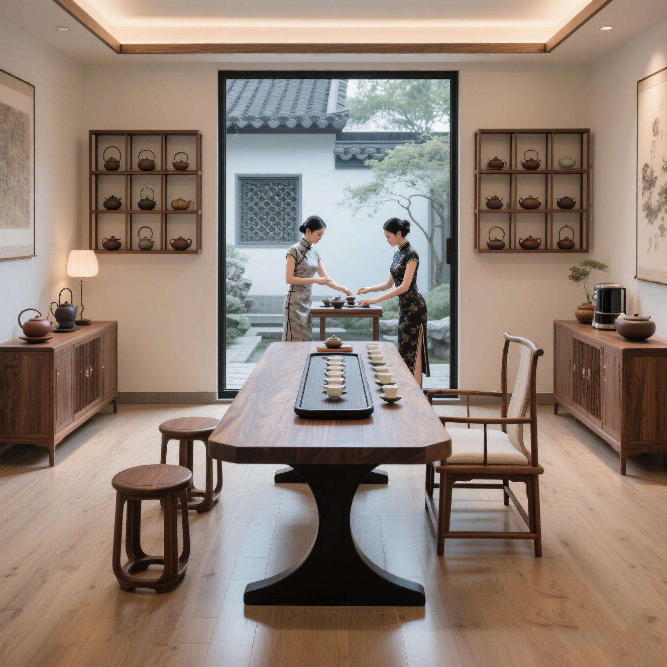 白蜡木宋式美学黑胡桃客厅家用别墅简约办公室茶台国风茶桌椅组合,住宅家具,家用茶台/茶桌,淘宝优惠券,粉丝福利购,淘宝优惠卷