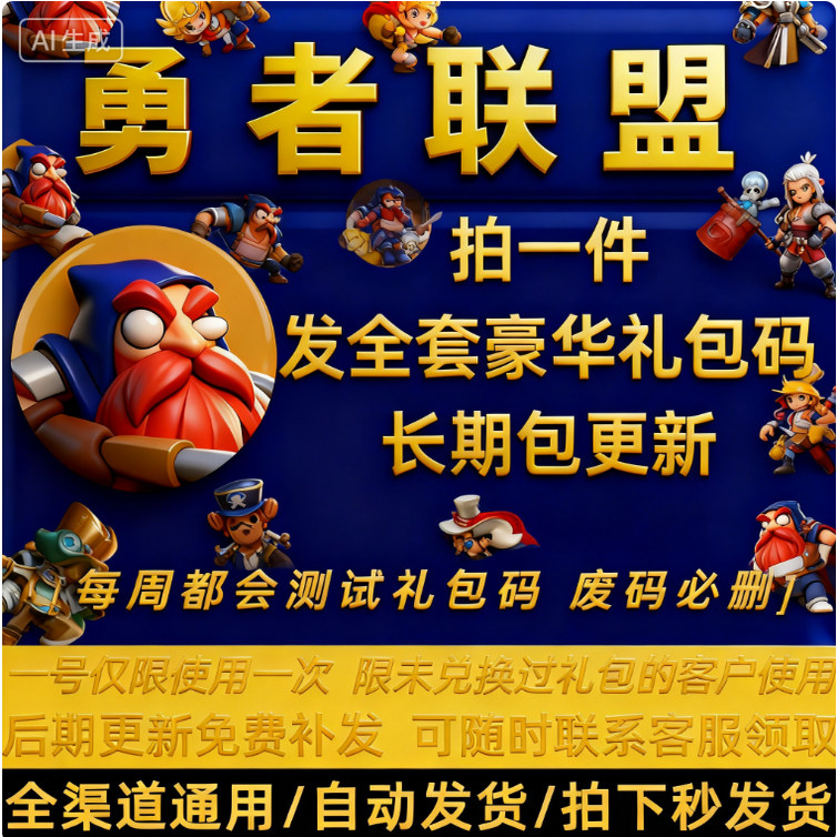 勇者联盟兑换码小程序礼包码手游CDK游戏初始福利金币银币强化石