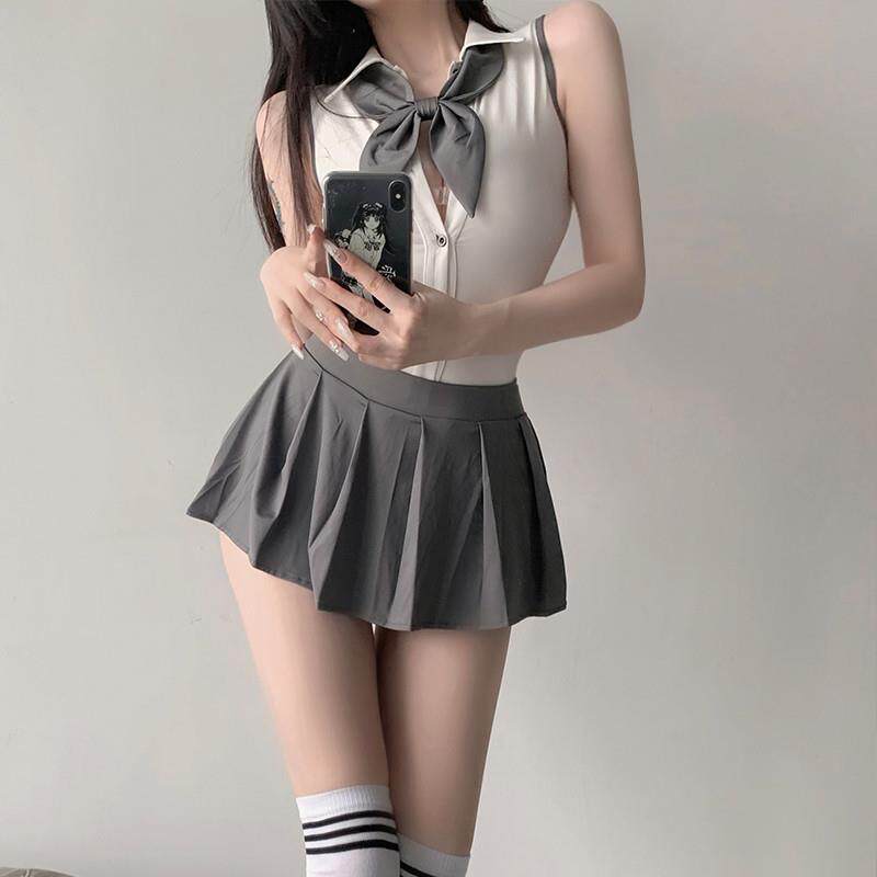 JK超短裙情趣性感内衣房事高级潮禁欲系床上擦边大尺度趣味qqny