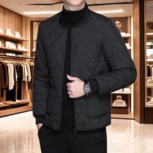 男士棉衣短款内胆秋冬季轻便棉服立领打底加绒中老年棉袄保暖外套