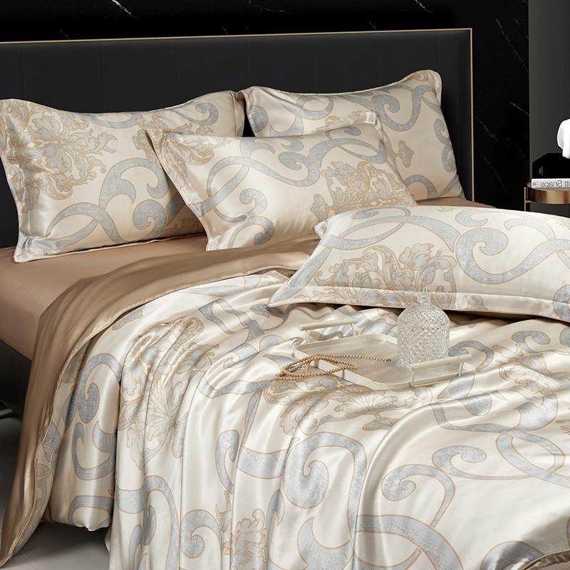 枕水人家100%真丝被套双面桑蚕丝