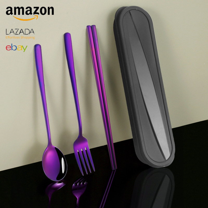 高颜值勺叉筷套装304餐具套装