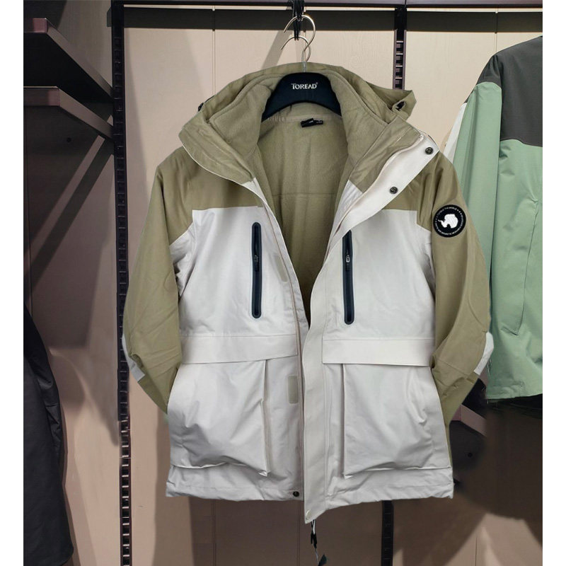 探路者冲锋衣三合一男式登山服户外防风拒水抓绒内胆两件套休闲