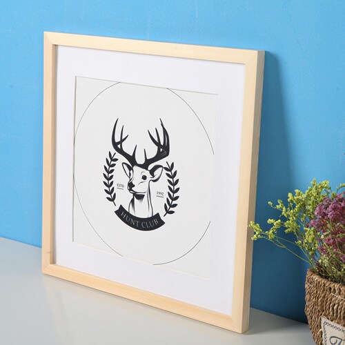 正方形实木画框相框挂起装裱