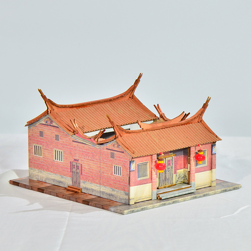 国风闽南三间张厝燕尾脊房新品diy小屋手工制作微缩模型纪念礼物