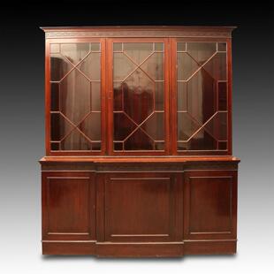 桃花心木书架 西洋古董家具英国乔治三世风格