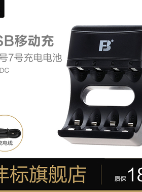 沣标FB29DC充电器四槽7号5号充电电池充电器USB移动快充五号七号