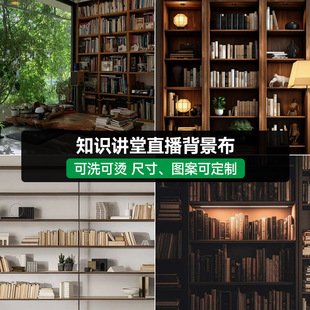 知识付费课程培训3D背景布间高级感背景墙立体壁纸主播直