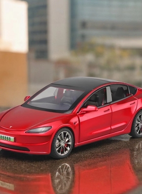 仿真特斯拉model3车模合金汽车模型男孩玩具车小汽车摆件儿童玩具