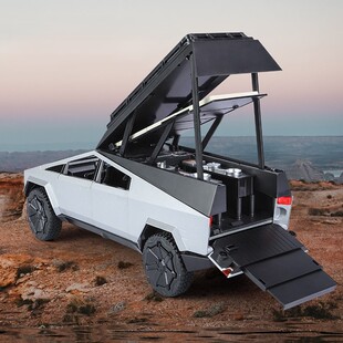 特斯赛博皮卡露营车房车越野汽车模型仿真合金车模摆件儿童玩具