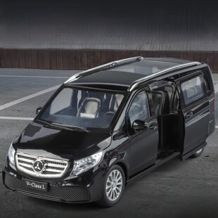 24奔驰V260L商务车模型仿真合金MPV保姆车收藏摆件儿童玩具汽车