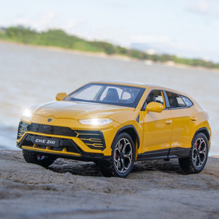 仿真1:24兰博基尼野牛Urus合金汽车模型声光回力越野车儿童玩具车