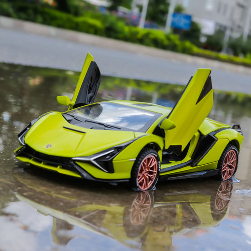 蓝博闪电基尼sian跑车模型合金车