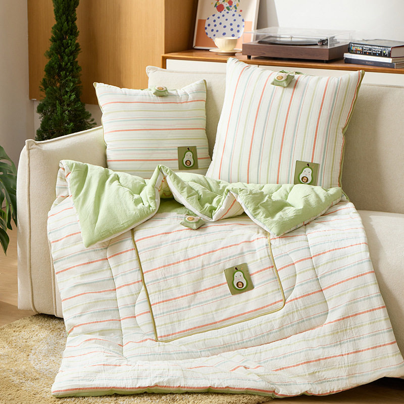 2025新款多功能靠垫被水洗全棉卡通抱枕被纯棉简约二合一可收纳