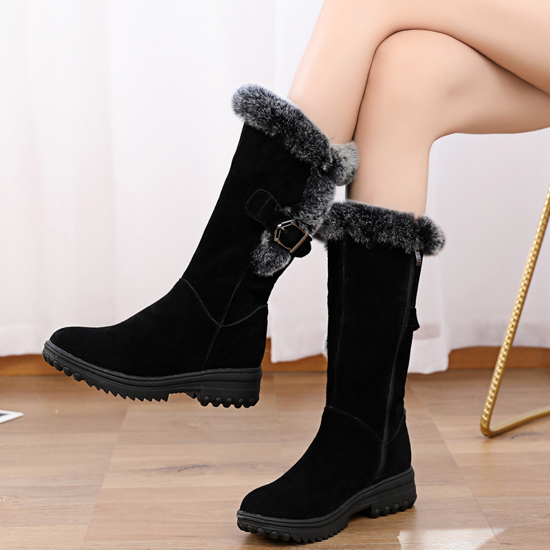 雪地靴女2025年新款加绒加厚大码41一43中筒靴防滑妈妈款东北厚底,女鞋,时尚雪地靴,淘宝优惠券,粉丝福利购,淘宝优惠卷