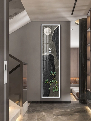 Современная простая картина для прихожей, декоративная живопись, светодиодная лампа, картина для коридора, художественная подвесная картина, гостиная, проход, высококачественная фреска